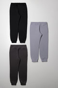 3 Pack Trackpants Black, Grey And Dark Grey (2)