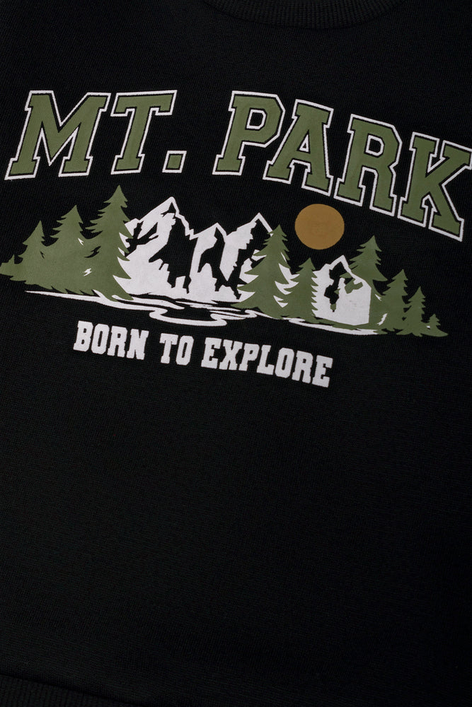 2 Pack Crew Neck Tracktops Black And Green