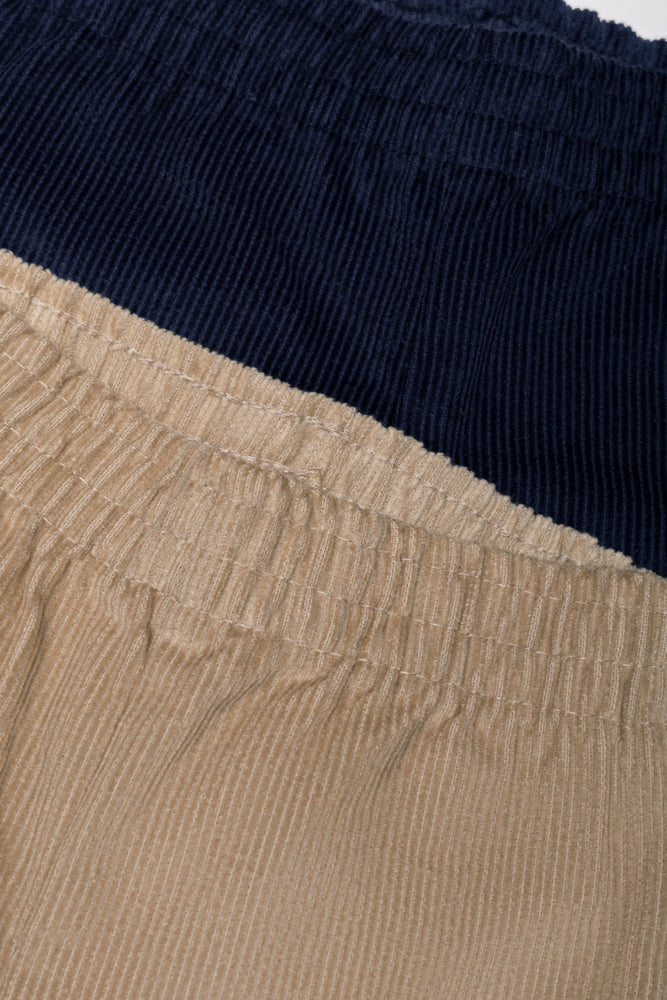2 Pack Corduroy Cuffed Pants Navy And Natural