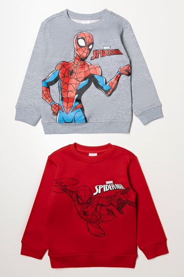 Spider-Man 2 Pack Tracktops Grey And Red
