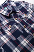 Flannel Shirt Navy And Red (1)