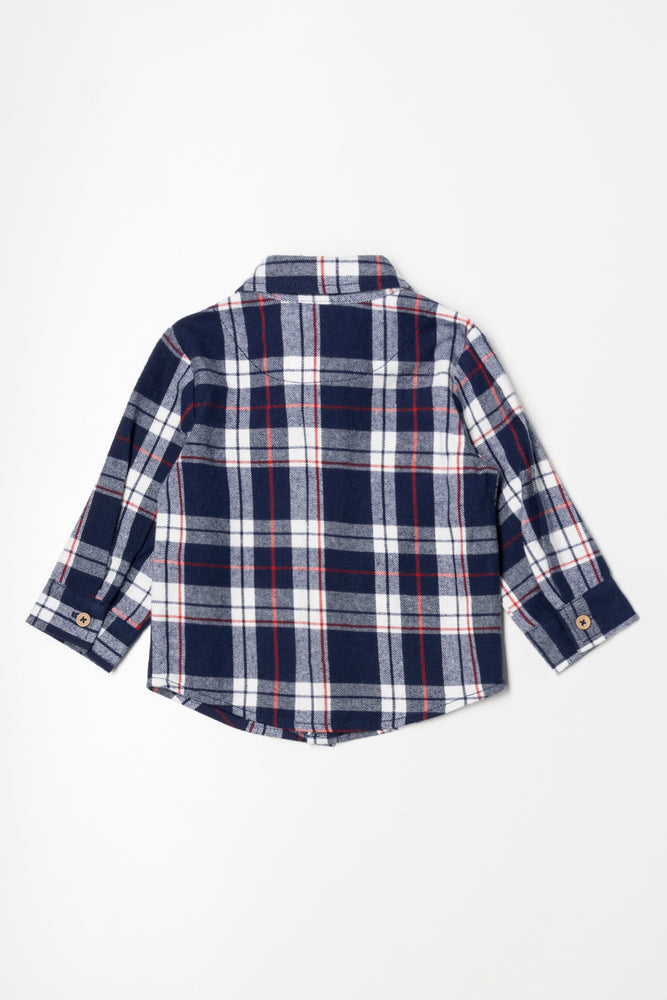 Flannel Shirt Navy And Red (2)