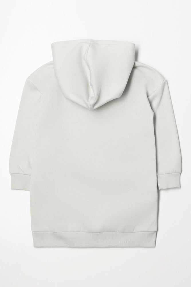 Hooded Sweat Dress Sage (2)