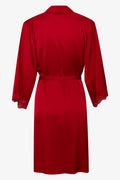 Satin Kimono Sleeve Summer Gown Red (1)