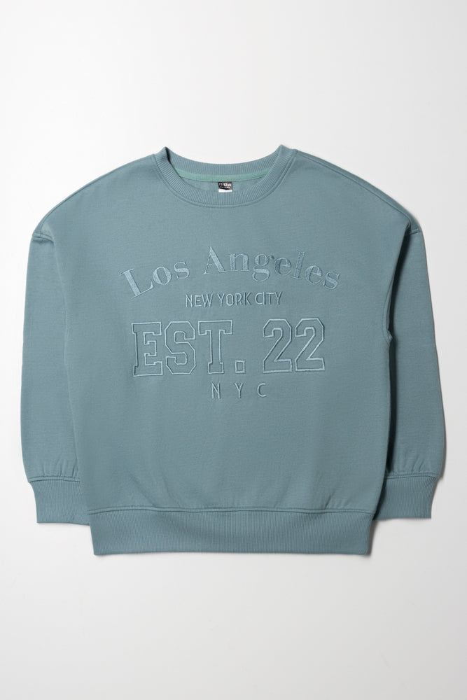 Oversized Crew Neck Blue