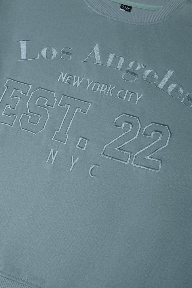 Oversized Crew Neck Blue