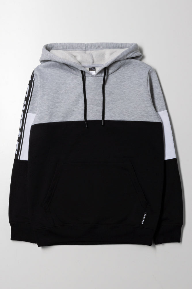 Colourblock Hoodie Black
