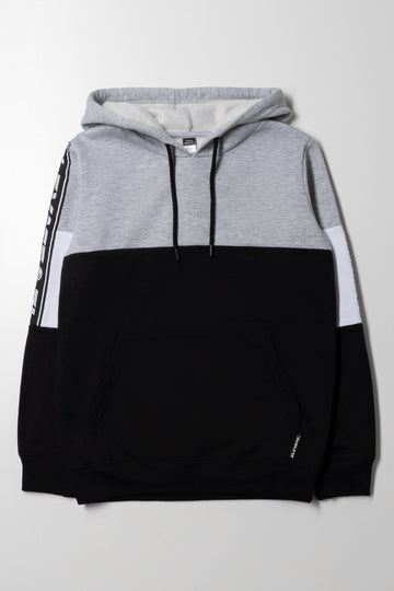 Colourblock Hoodie Black