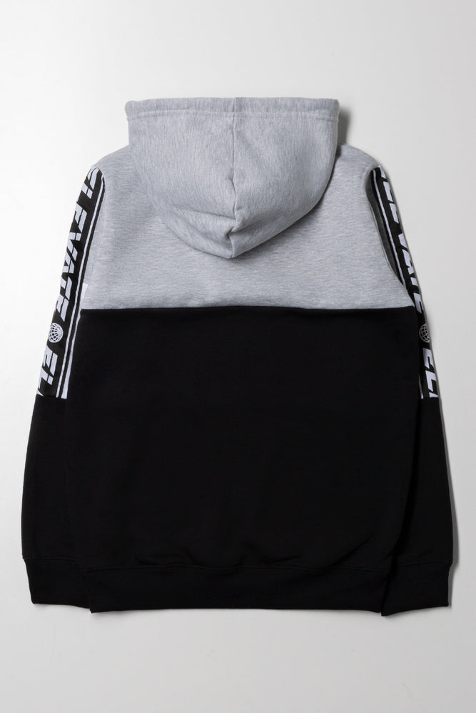 Colourblock Hoodie Black (2)
