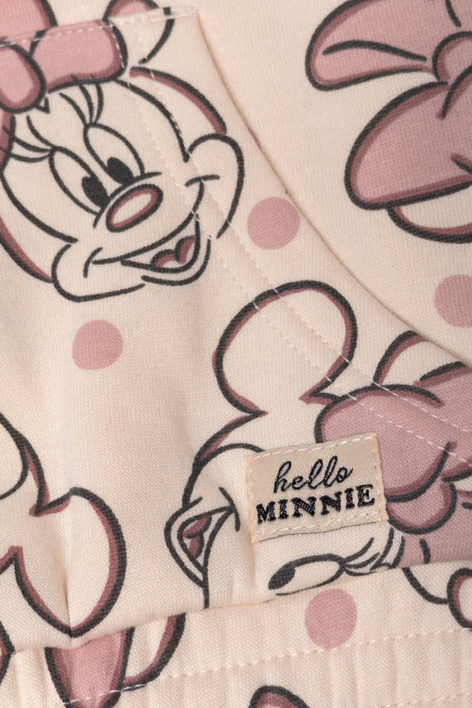 Minnie Mouse Quarter Zip Track Top Natural (2)