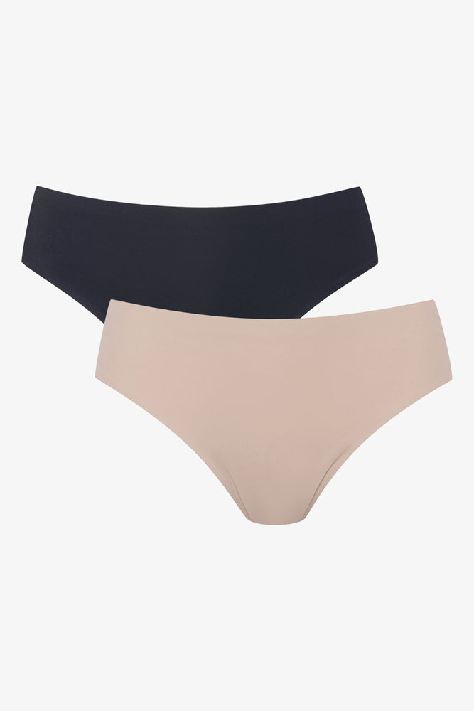 2 Pack Bonded Brazilian Panties Black And Natural (1)