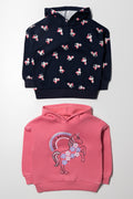 2 Pack Unicorn Tracktops Pink And Black