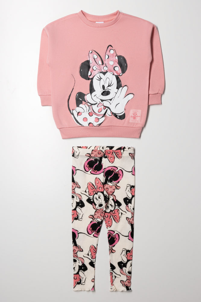 Minnie Mouse Track Top Legging Set Pink