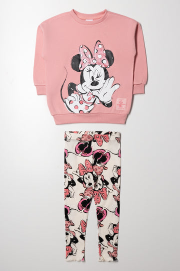Minnie Mouse Track Top Legging Set Pink