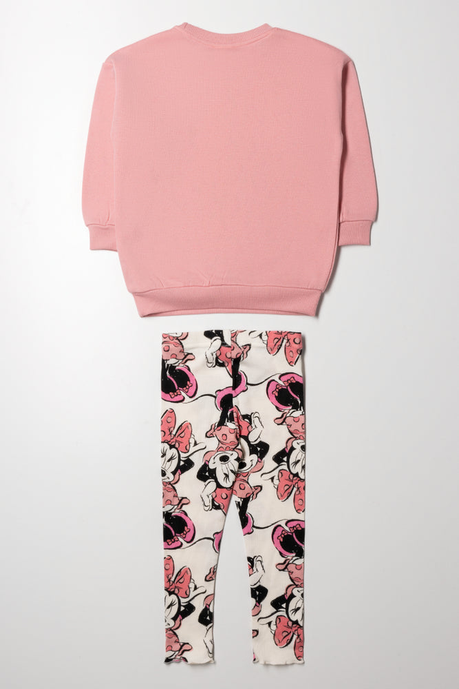 Minnie Mouse Track Top Legging Set Pink (3)