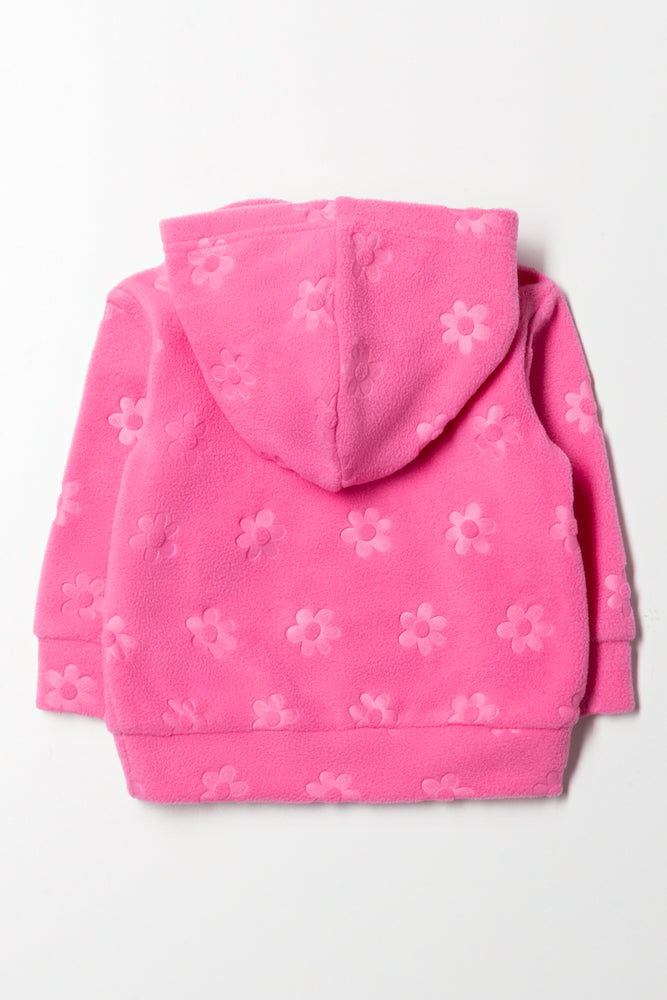 Fleece Hoodie Pink (2)
