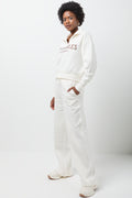 Quater Zip Fleece Top Cream (1)