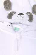 Fleece Panda Babygrow White (1)