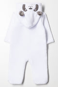 Fleece Panda Babygrow White (3)