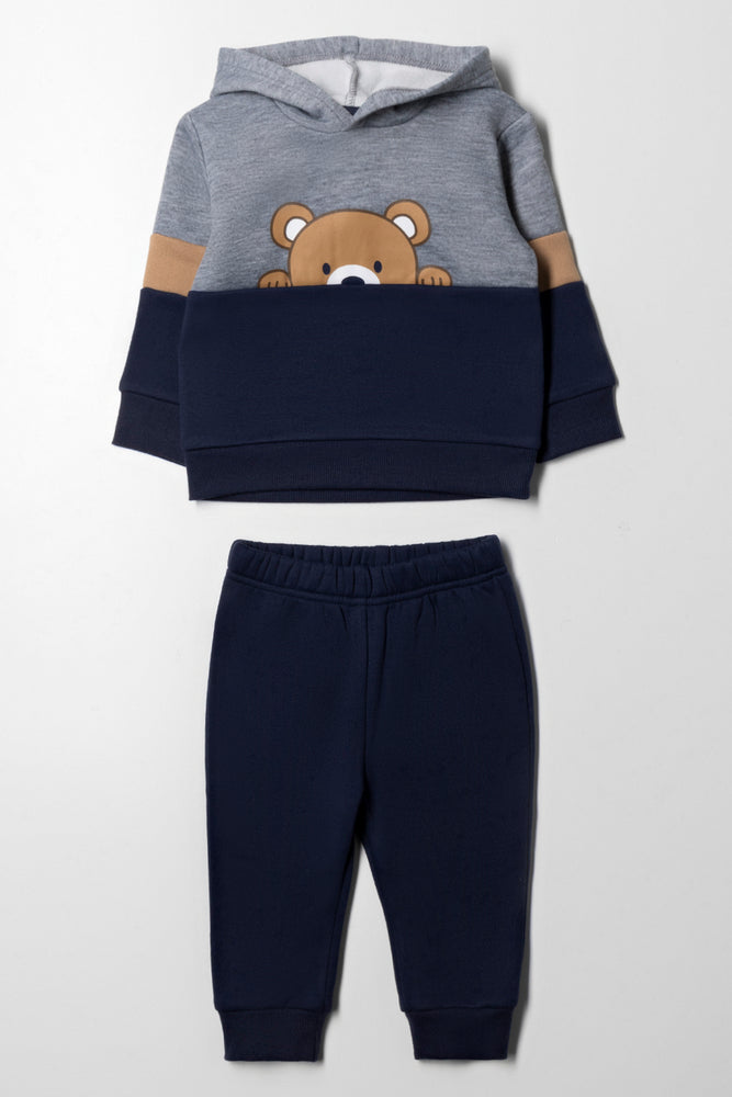 Hooded Bear Tracksuit Navy