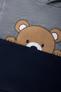 Hooded Bear Tracksuit Navy (1)
