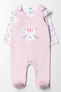 Fleece Cat Dungaree Pink