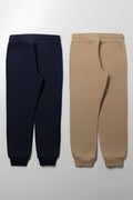 Snoopy 2 Pack Trackpants Navy And Natural (2)