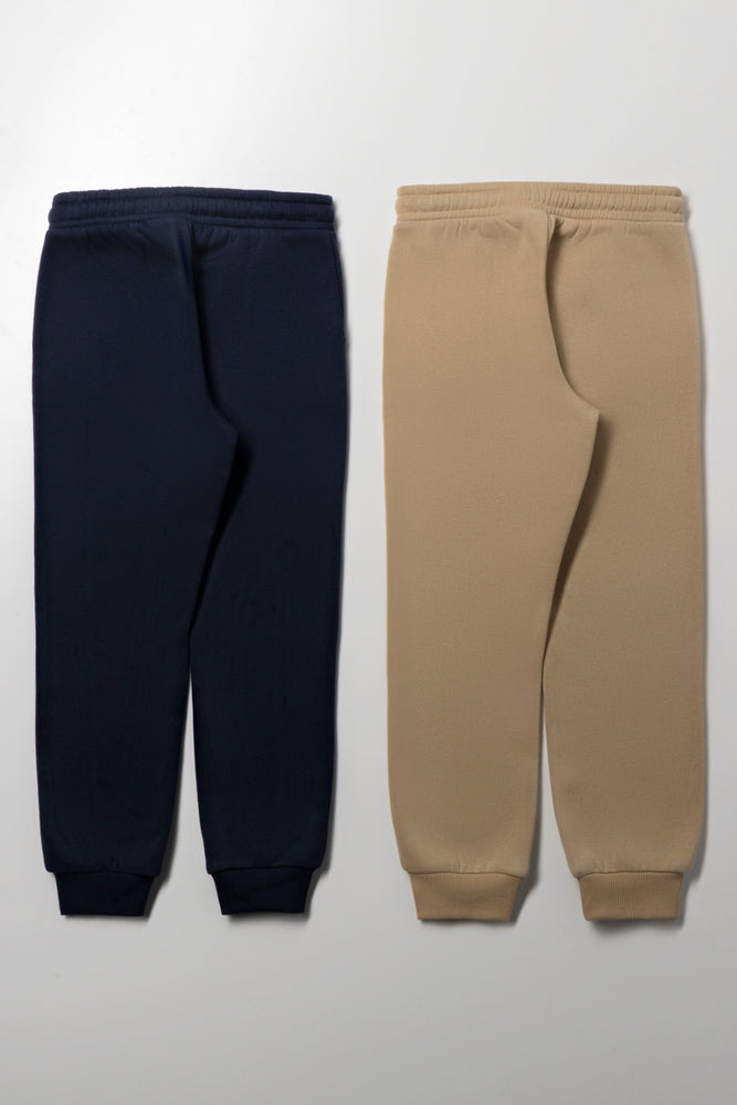 Snoopy 2 Pack Trackpants Navy And Natural (2)