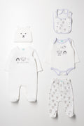 5 Piece Bear Set White