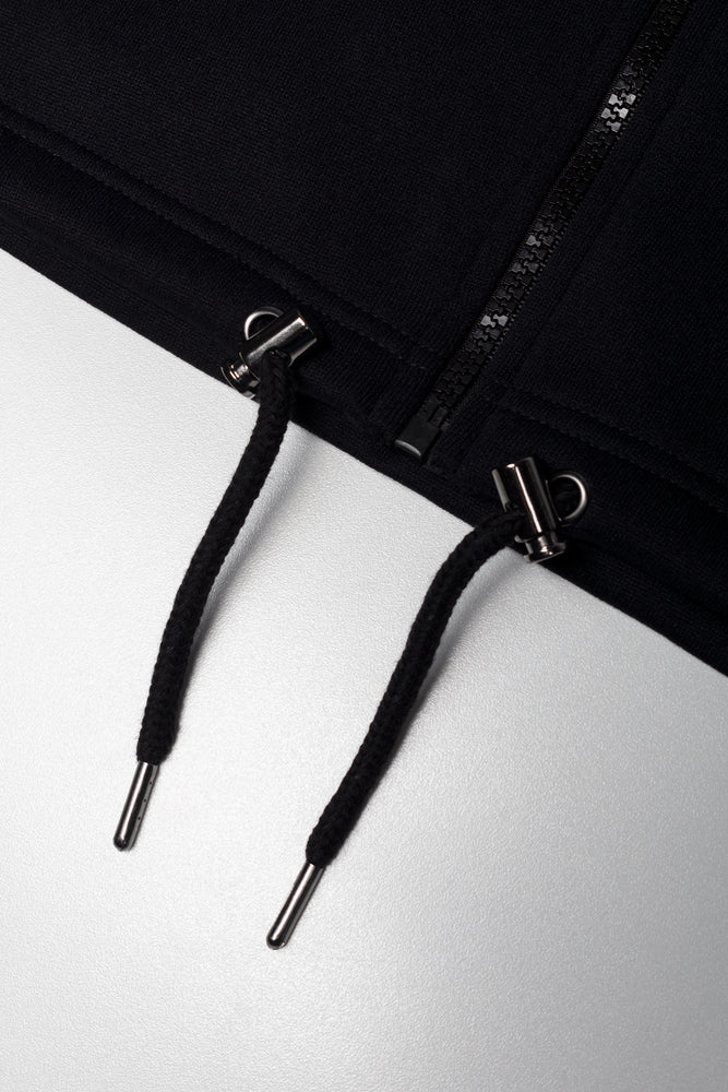 Sleeveless Zip Through Hooded Track Top Black (2)