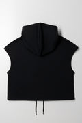 Sleeveless Zip Through Hooded Track Top Black (3)