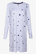 Star Long Sleeve Sleepshirt Grey
