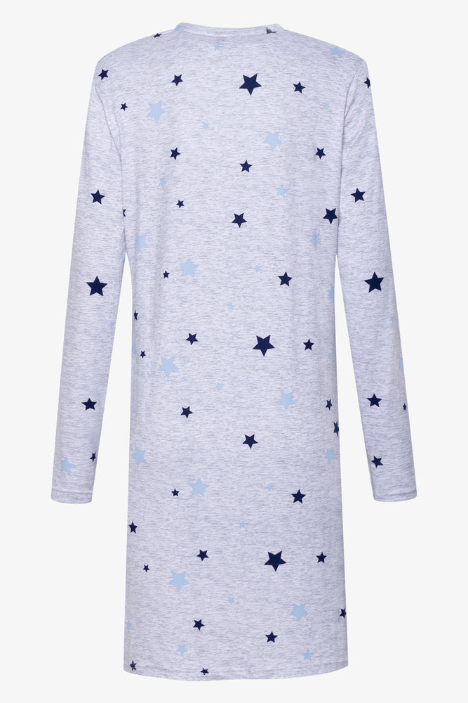 Star Long Sleeve Sleepshirt Grey (1)