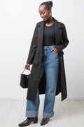 Melton Coat Black