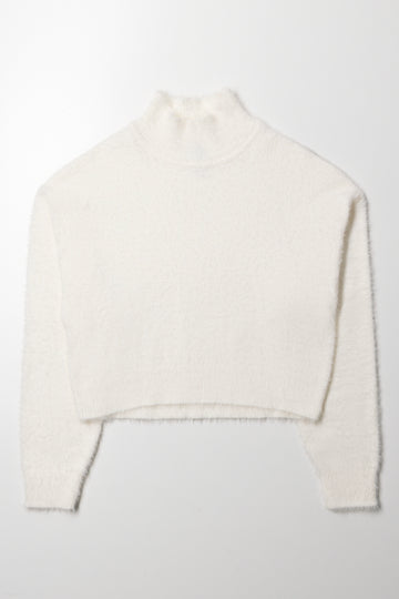 High Neck Jersey Cream