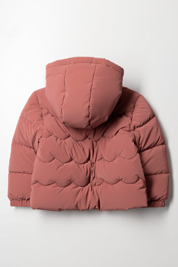 Quilted Hooded Jacket Pink