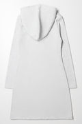 Rib Hooded Dress Grey (2)
