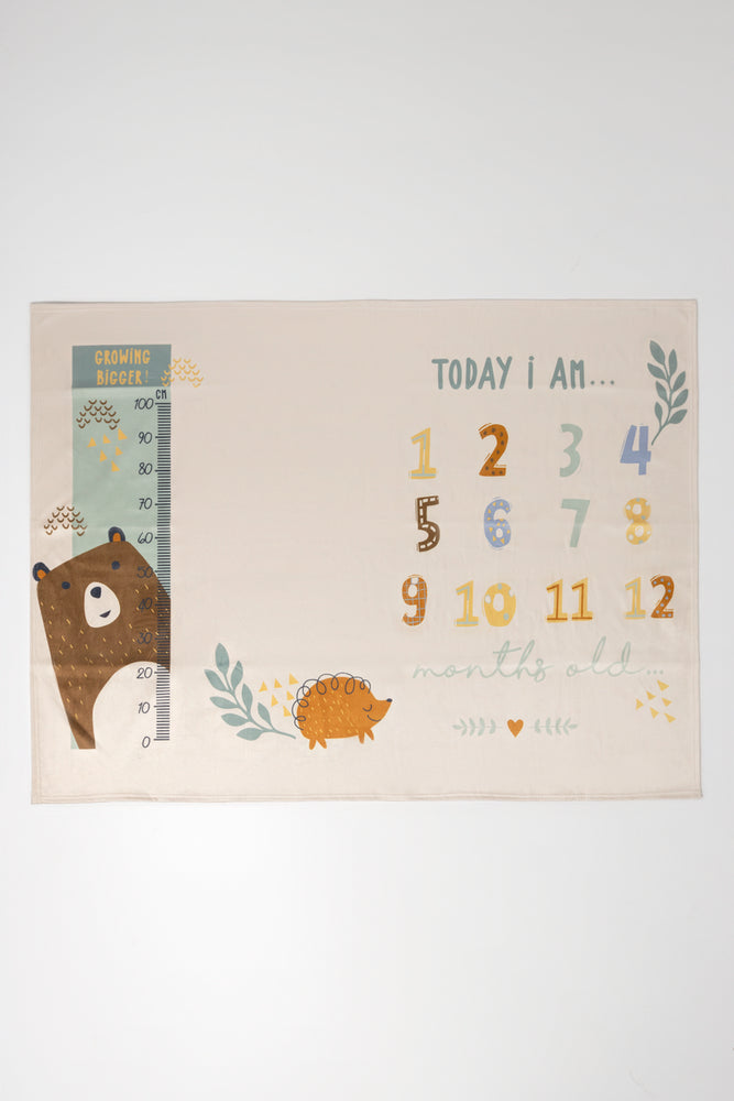 Bear Milestone Blanket Natural (2)