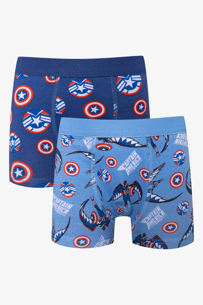 Captain America 2 Pack Boxers Navy