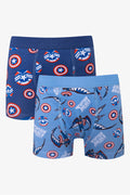 Captain America 2 Pack Boxers Navy