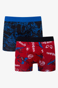 2 Pack Spider-Man Boxers Red And Blue
