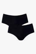 2 Pack Boyleg Panties Black