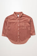 Glitter Heart Corduroy Shirt Pink