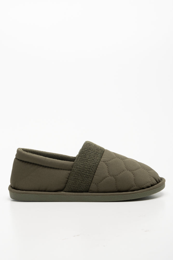 Quilted Slippers Green