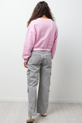 V-Neck Tracktop Pink (2)