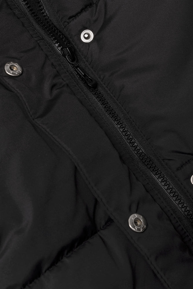 Hooded Long Puffer Jacket Black (1)