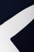 Stripe Fleece Set With Bows Navy (2)
