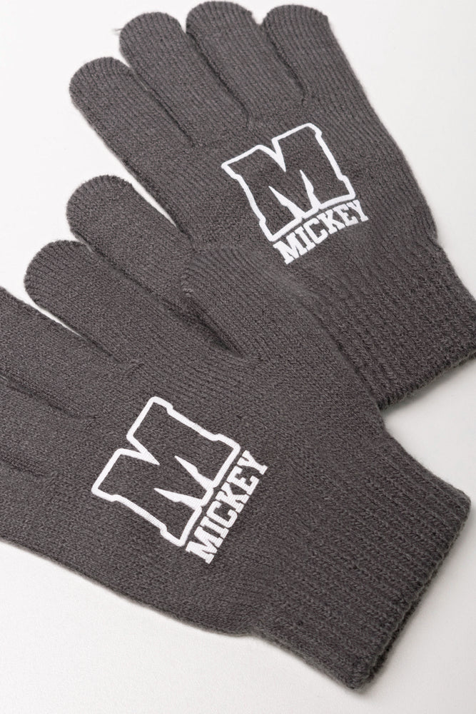 Mickey Mouse Beanie And Gloves Set Dark Grey (2)