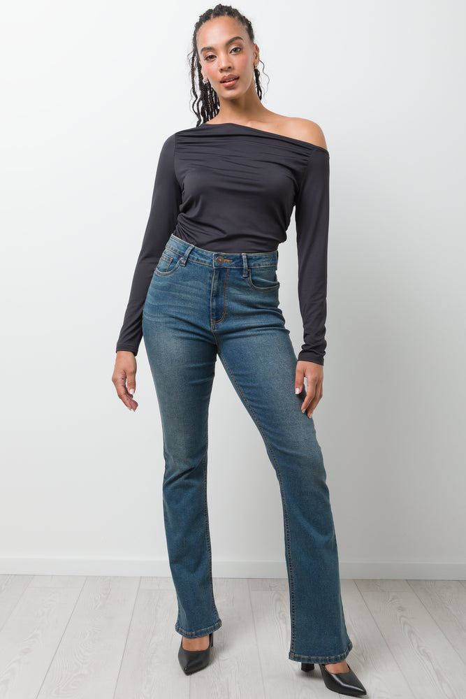 Bootcut Stonewash Jeans Blue