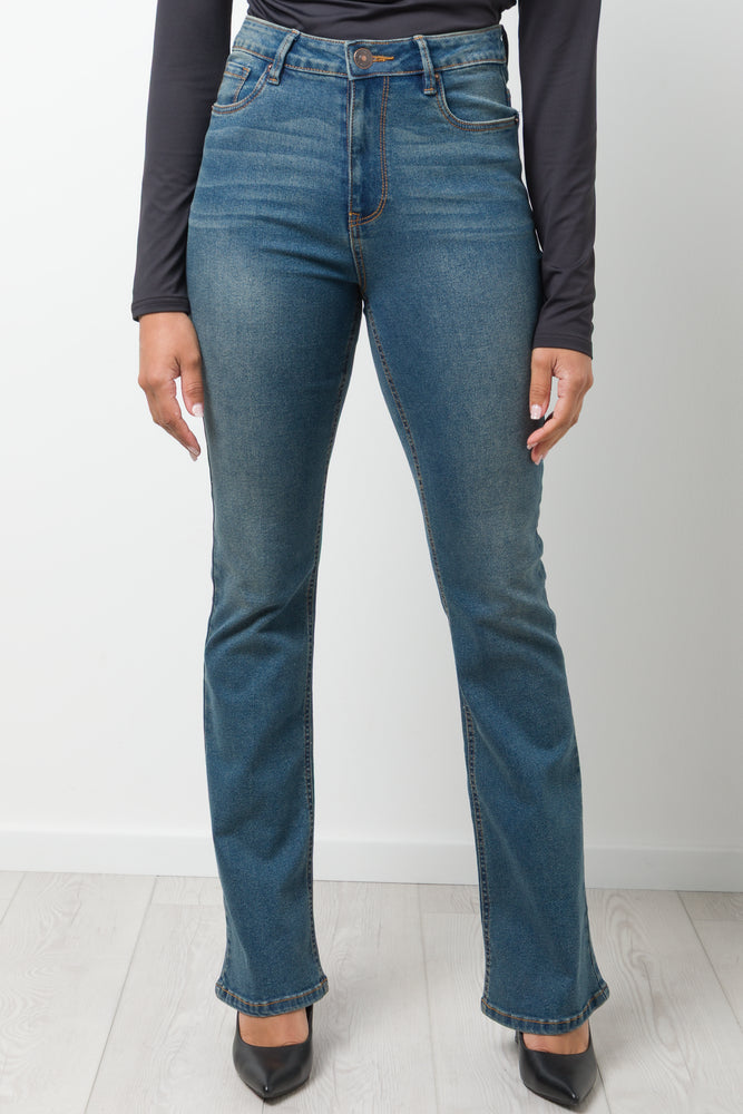 Bootcut Stonewash Jeans Blue